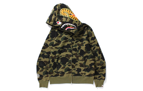 BAPE Camo Shark Full Zip Hoodie (FW21) Green