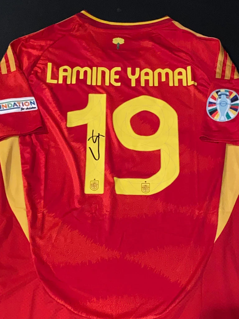 Authentic Signed Lamine Yamal Spain Jersey