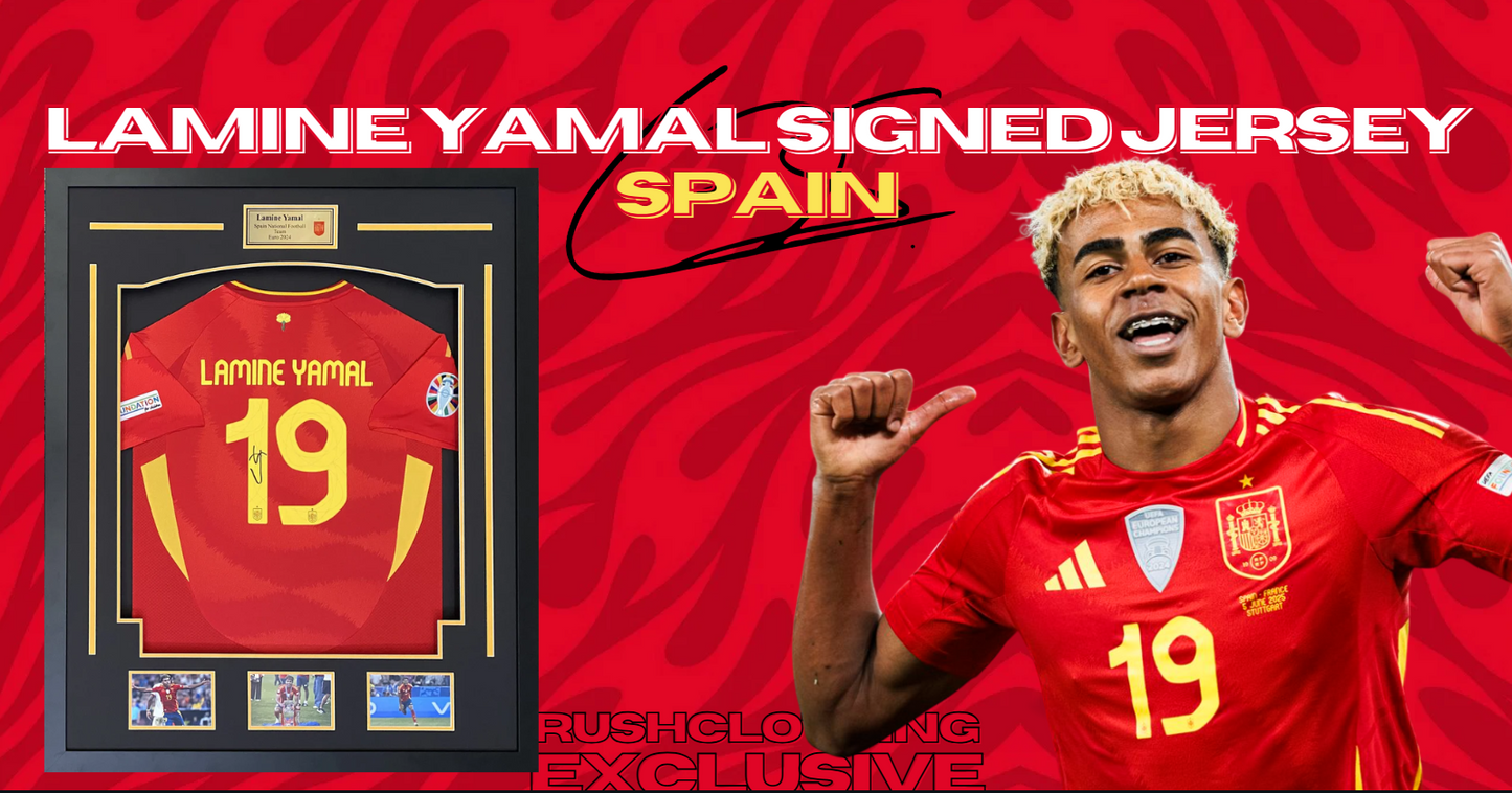 Authentic Signed Lamine Yamal Spain Jersey