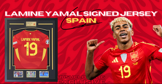 Authentic Signed Lamine Yamal Spain Jersey