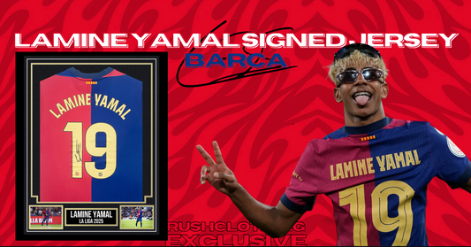 Authentic Signed Lamine Yamal Barcelona Jersey