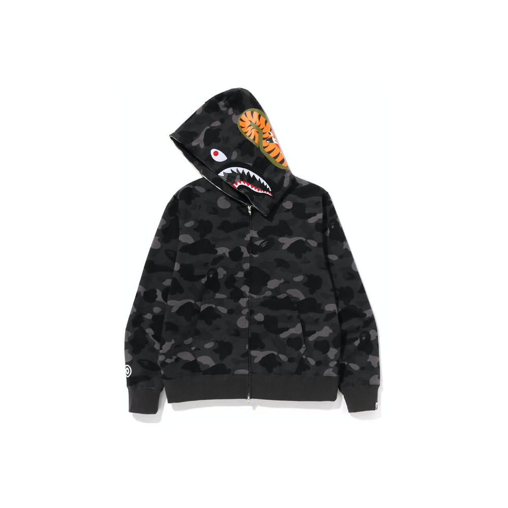 BAPE Color Camo Shark Full Zip Hoodie (SS23) Black